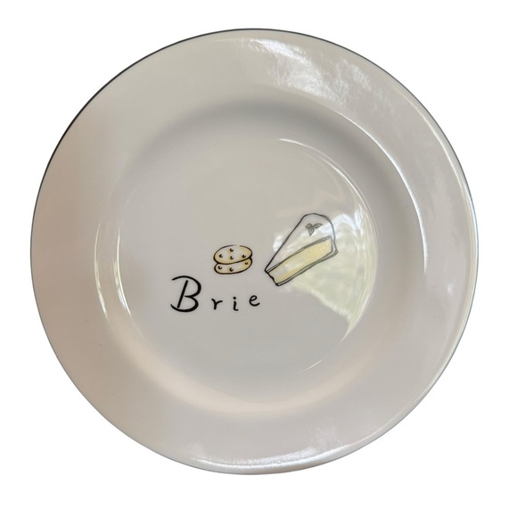 Pottery Barn Other - Pottery Barn 8”Cheese Plates Set of 3 Brie Gouda Stilton Appetizer Dessert